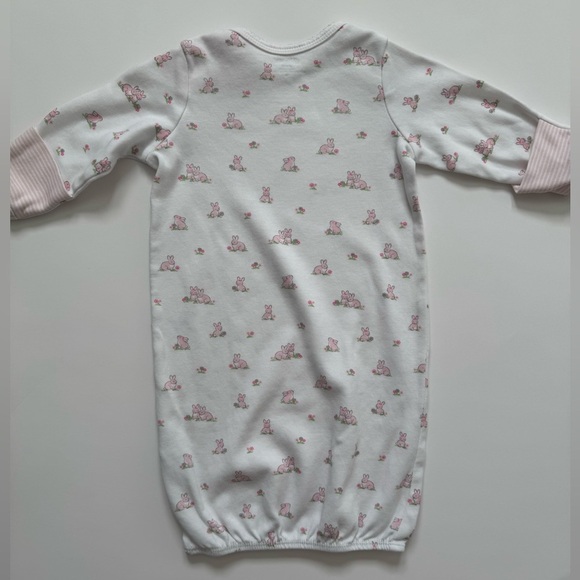 Little Me Baby Girl White and Pink Bunny Nightgown Set 0-3m - Picture 7 of 7